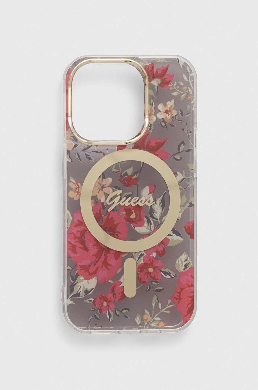 Guess Etui za telefon iPhone 14 Pro 6.1" rjava barva - Pepit.si