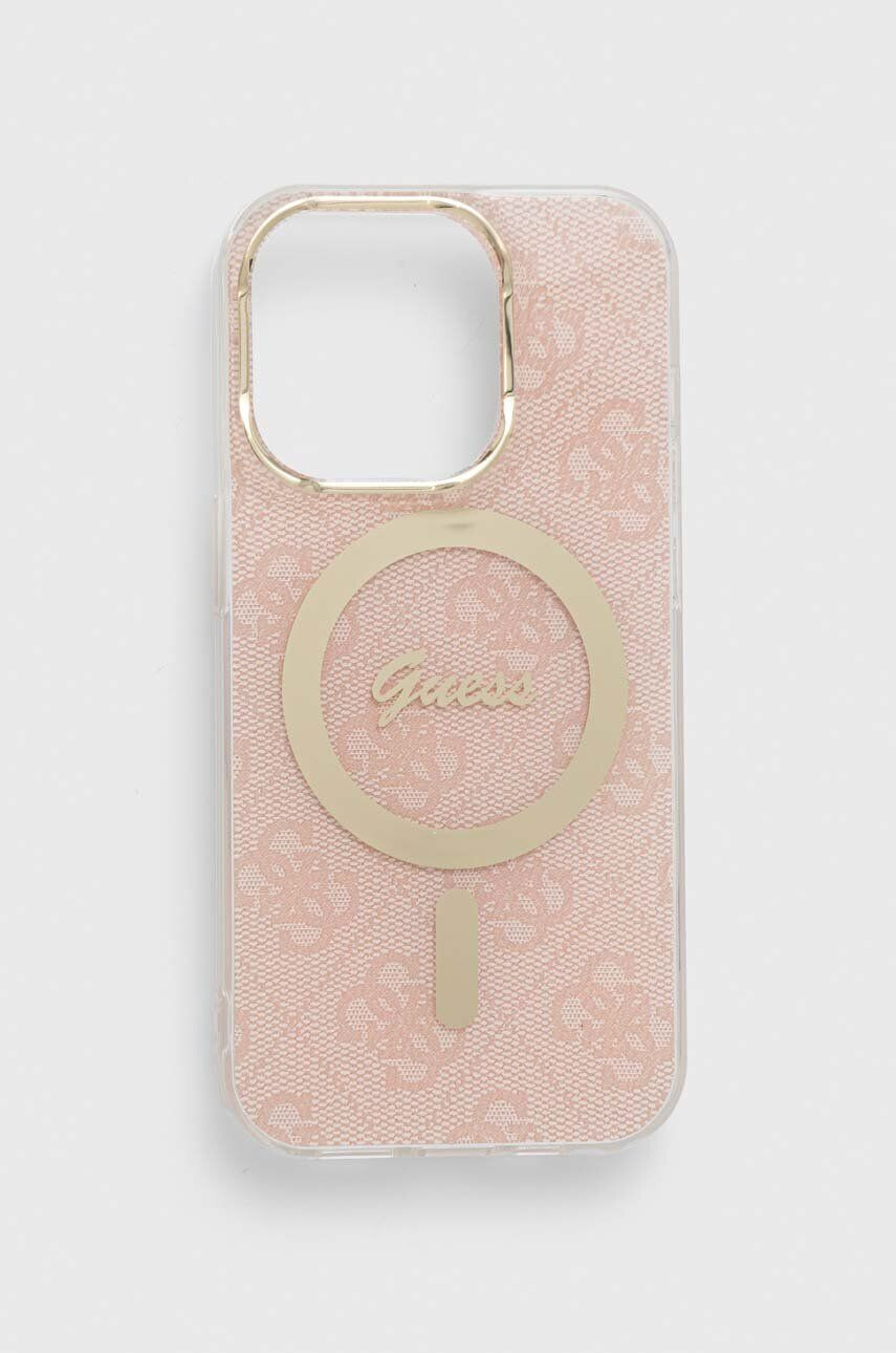 Guess Etui za telefon iPhone 14 Pro 6.1" roza barva - Pepit.si