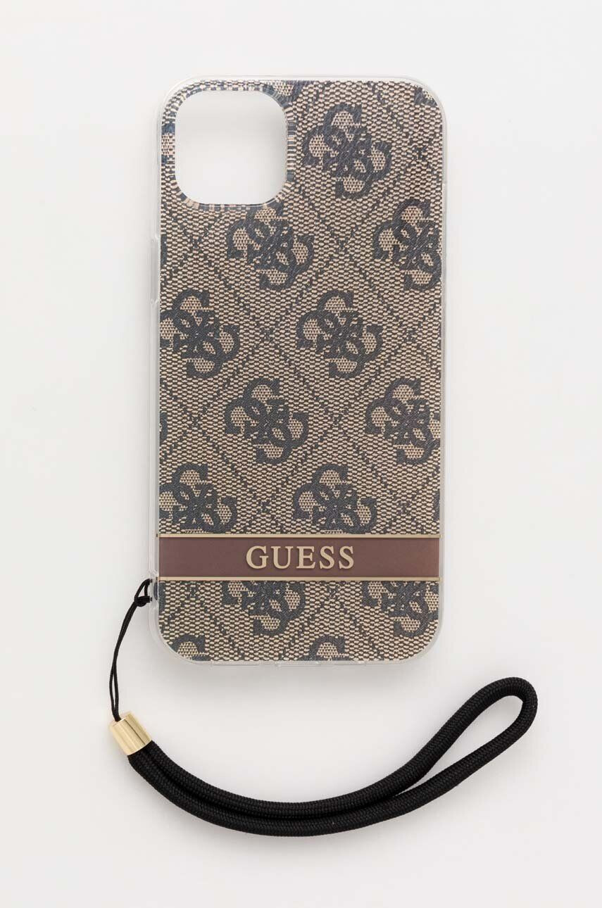 Guess Etui za telefon iPhone 14 Pro 61" rjava barva - Pepit.si