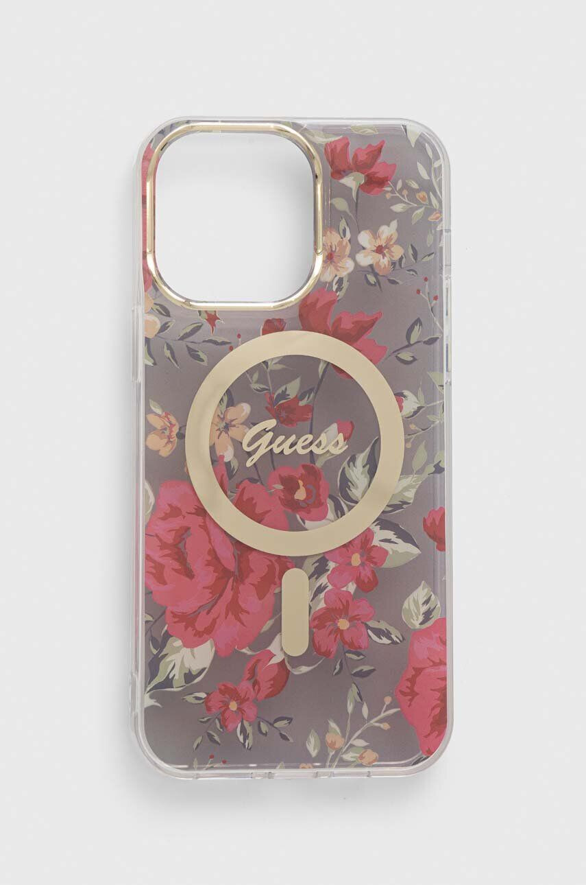 Guess Etui za telefon iPhone 14 Pro Max 6.7" zelena barva - Pepit.si