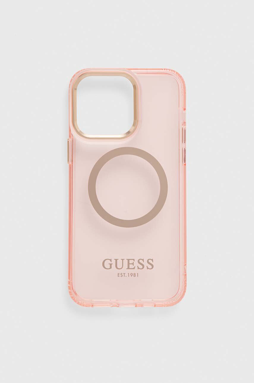 Guess Etui za telefon iPhone 14 Pro Max 67" roza barva - Pepit.si