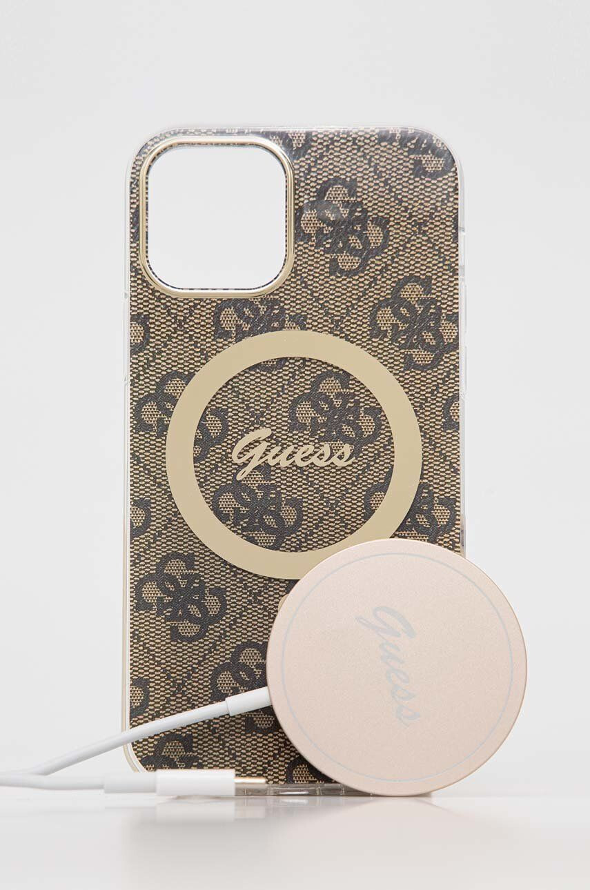 Guess iPhone 12/12 Pro rjava barva - Pepit.si