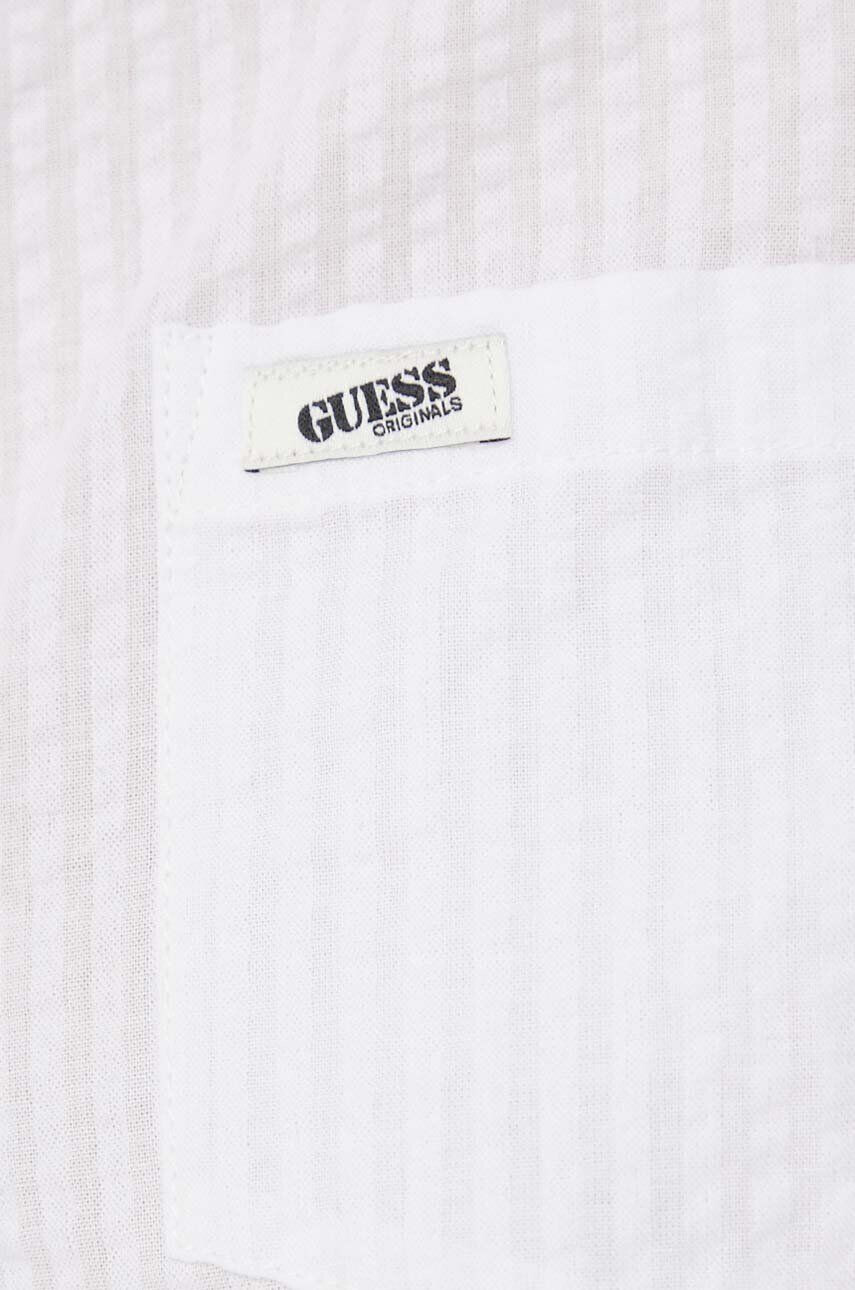 Guess Originals Bombažna srajca ženska bela barva - Pepit.si