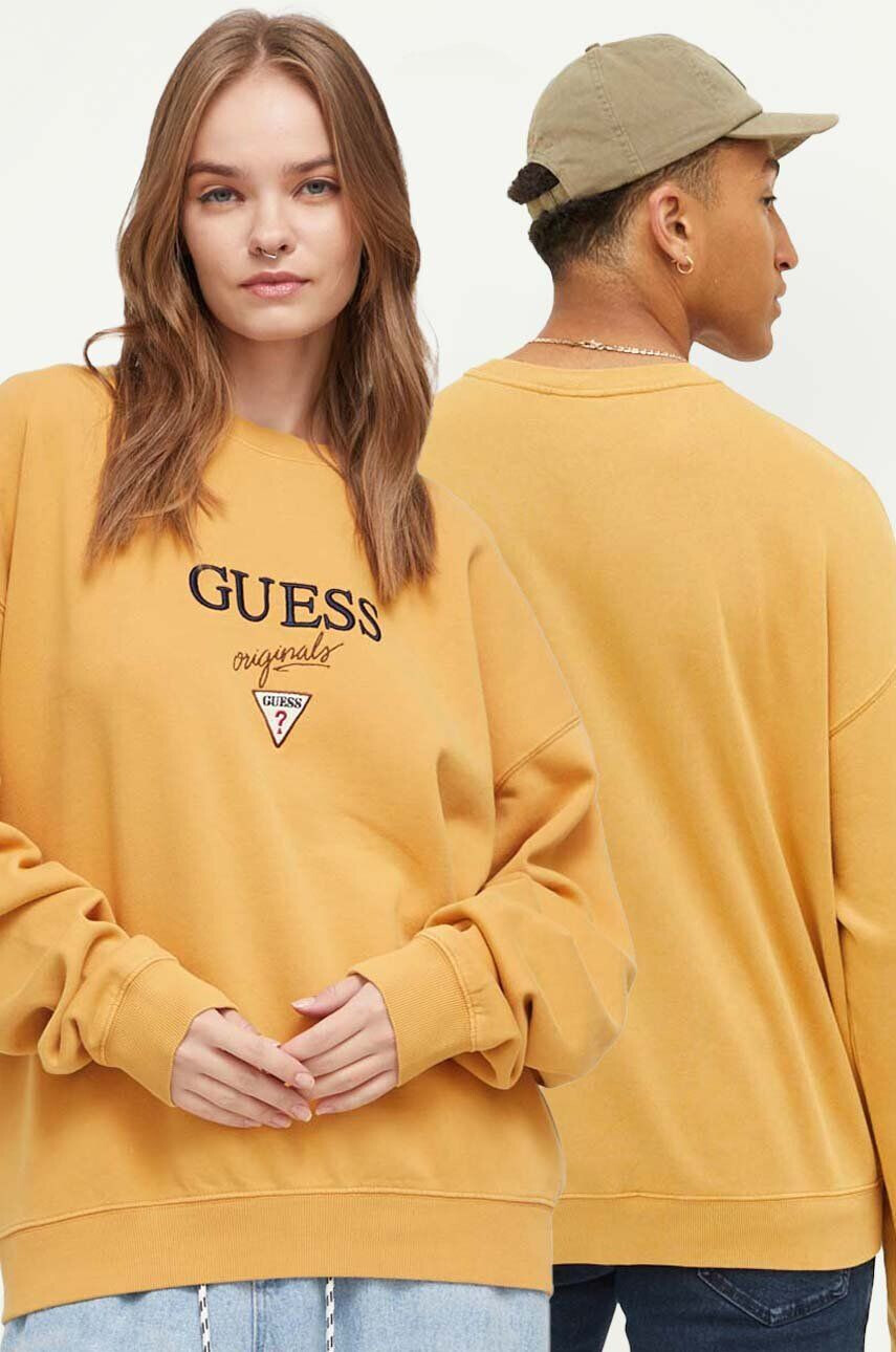 Guess Originals Pulover moška rumena barva - Pepit.si