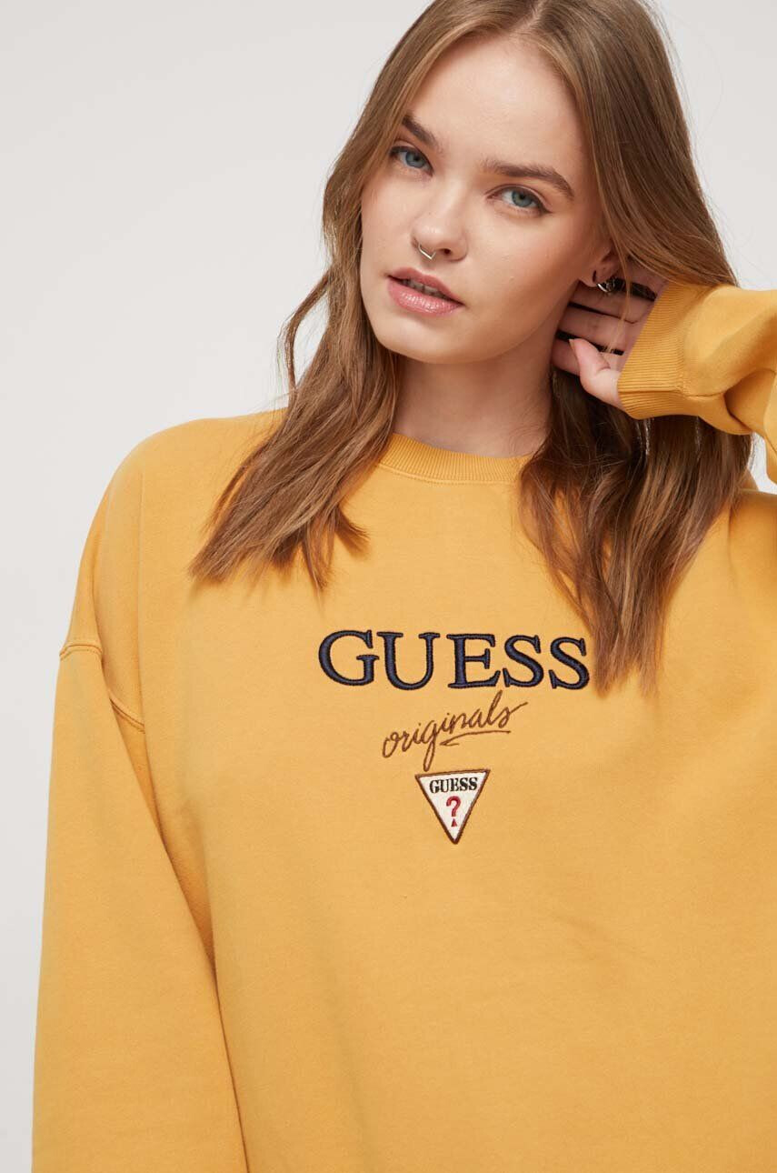 Guess Originals Pulover moška rumena barva - Pepit.si