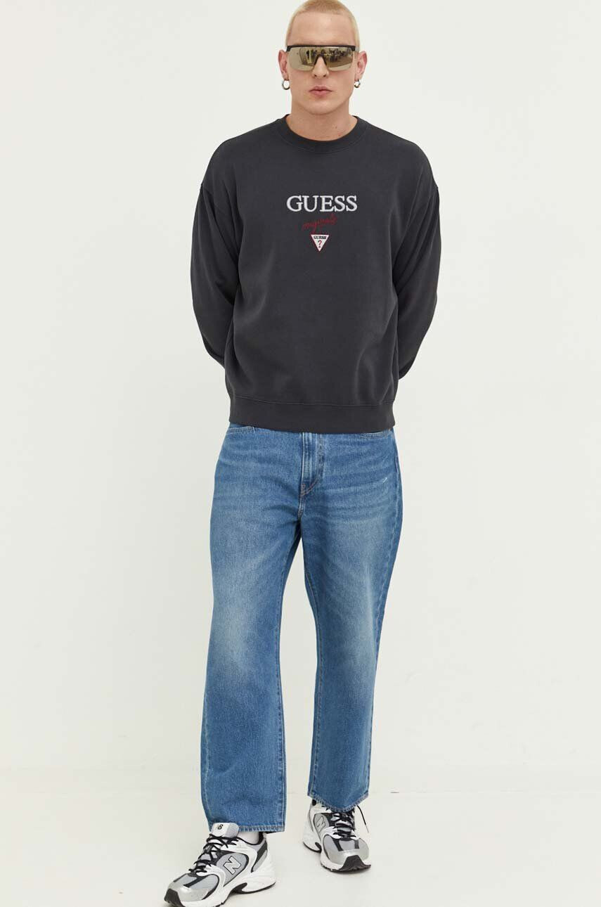 Guess Originals Pulover Go Baker črna barva - Pepit.si