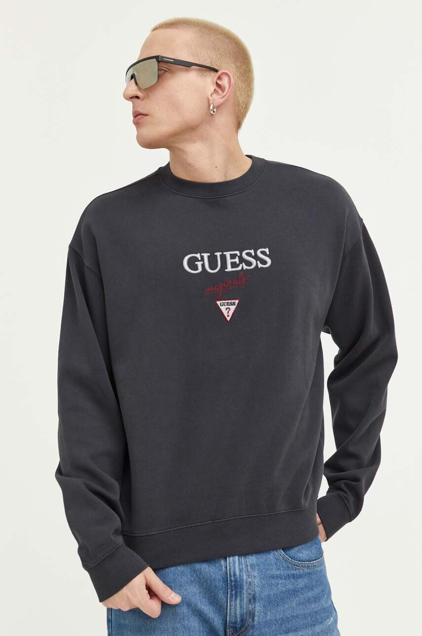 Guess Originals Pulover Go Baker črna barva - Pepit.si