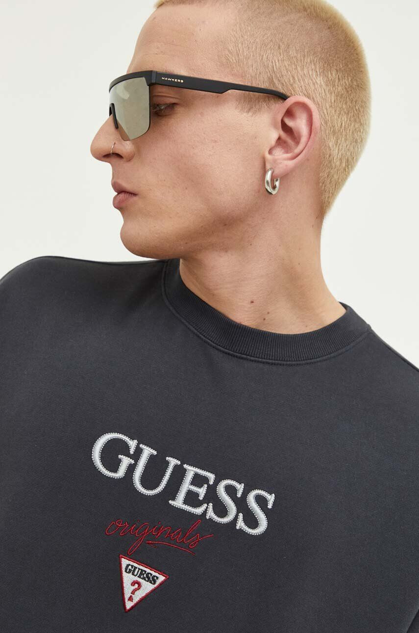 Guess Originals Pulover Go Baker črna barva - Pepit.si