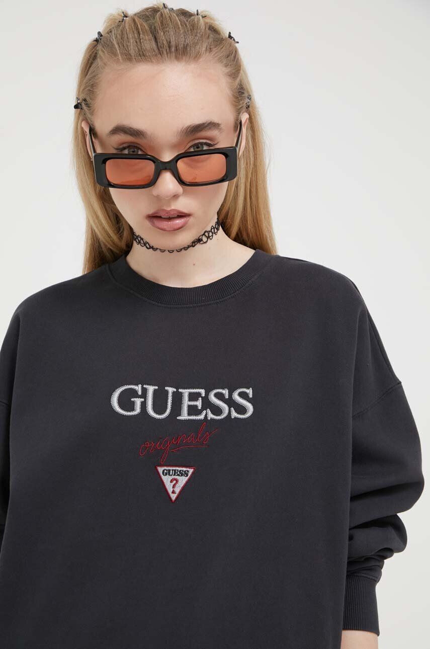 Guess Originals Pulover Go Baker črna barva - Pepit.si