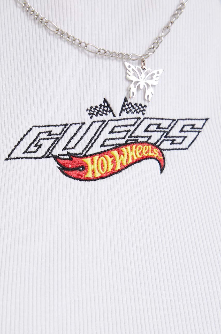 Guess Originals Top ženski bela barva - Pepit.si