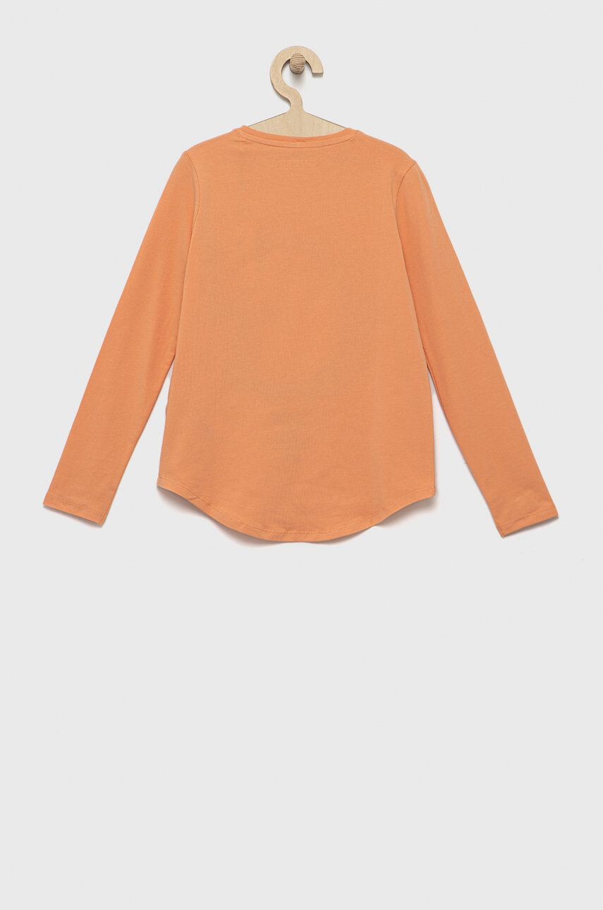 Guess Otroški longsleeve oranžna barva - Pepit.si