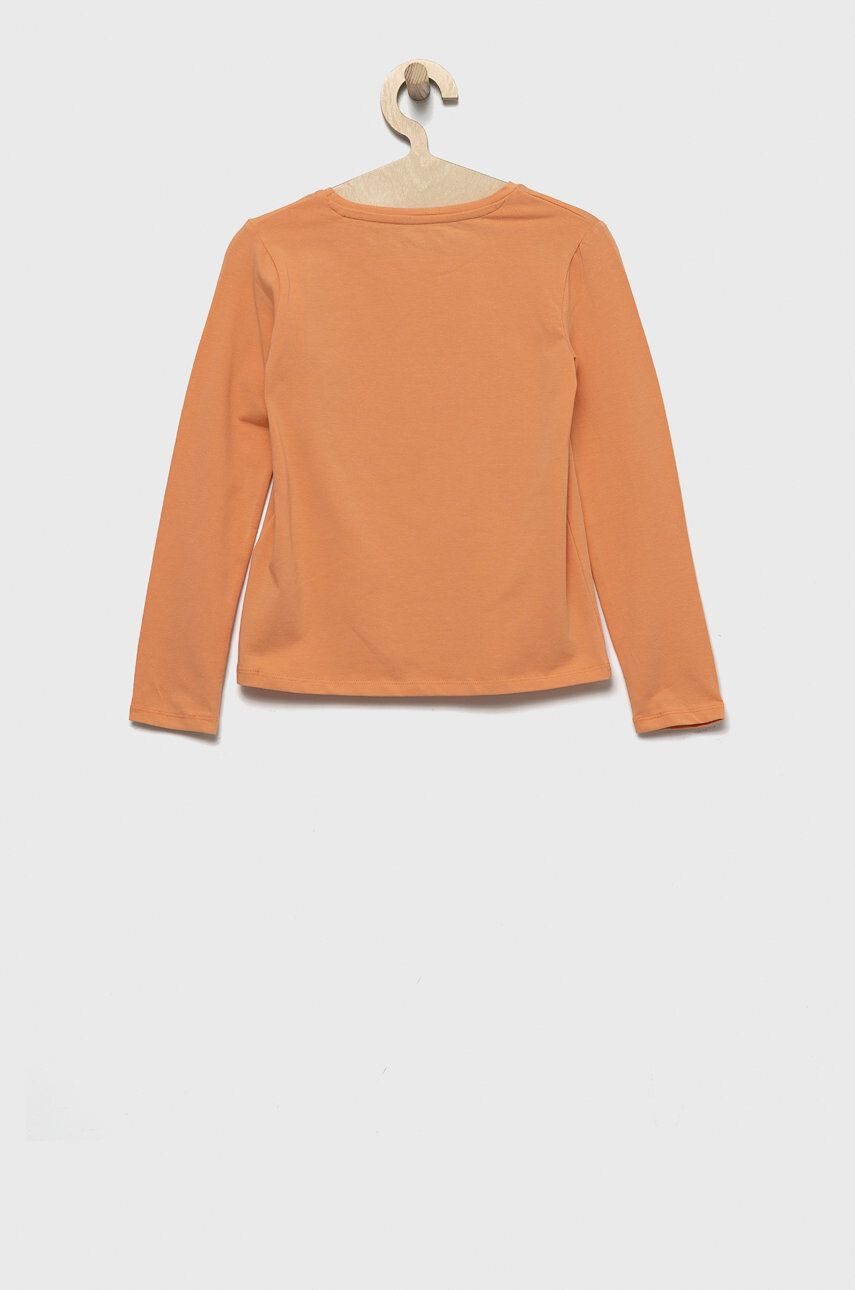 Guess Otroški longsleeve oranžna barva - Pepit.si