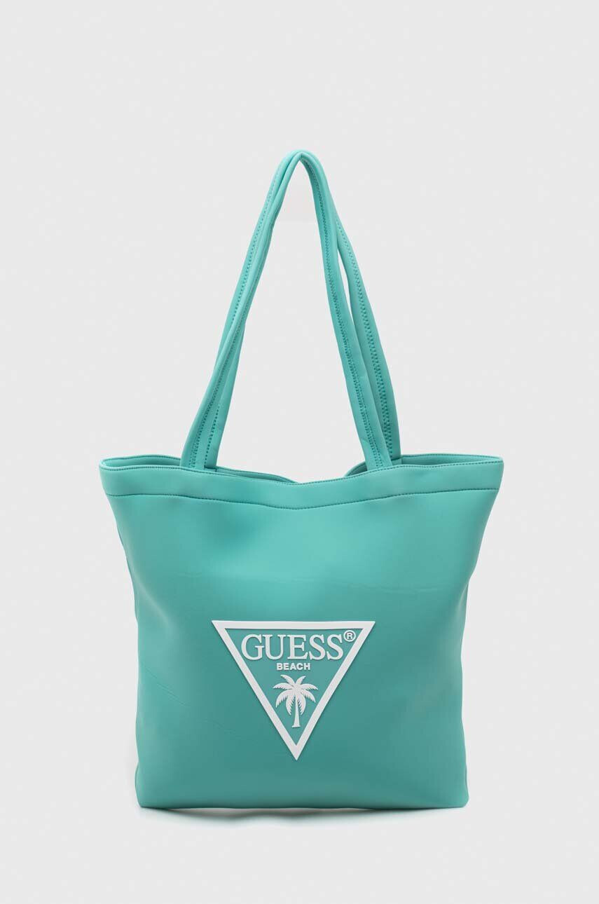 Guess Torba zelena barva - Pepit.si