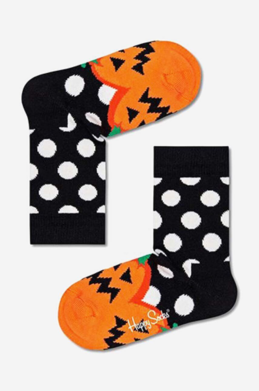 Happy Socks Otroške nogavice Halloween Pumpkin črna barva KHAL01-9100 - Pepit.si