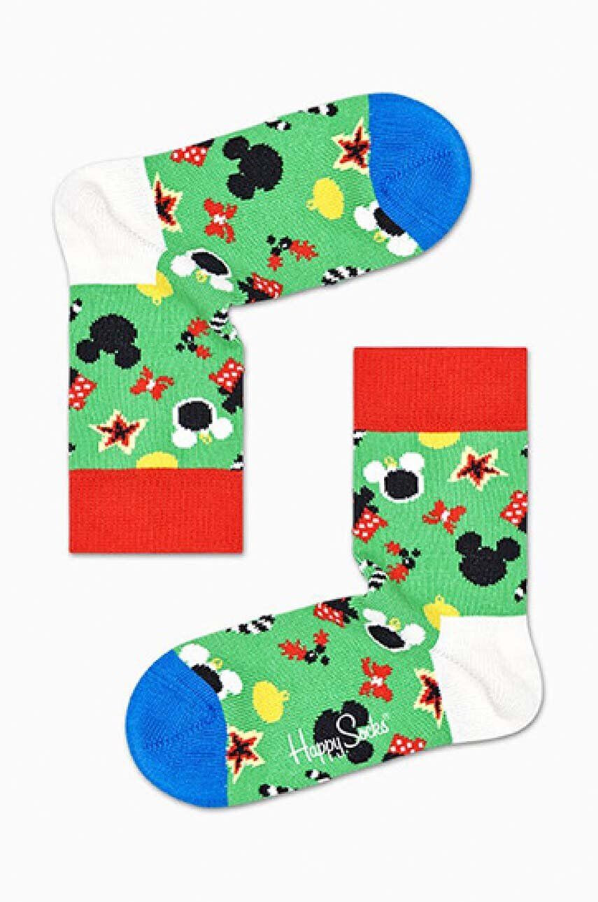 Happy Socks Otroške nogavice x Disney Treemendous zelena barva KDNY01 7000 - Pepit.si