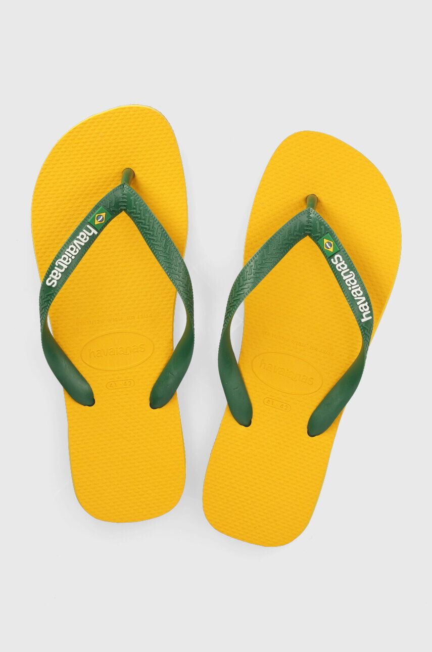 Havaianas Japonke BRASIL LOGO moške rumena barva 4110850.1740 - Pepit.si