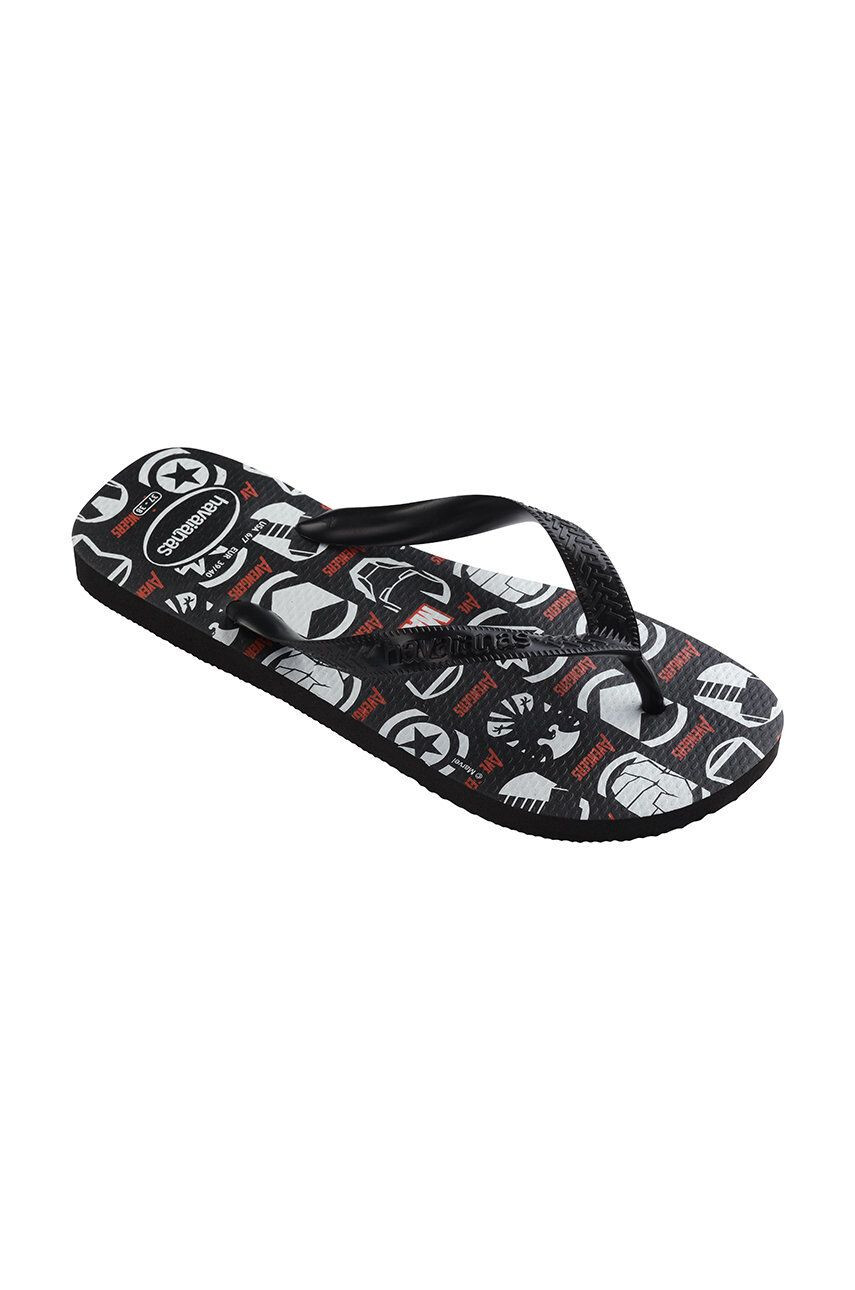 Havaianas Japonke Top Marvel Logomania črna barva - Pepit.si