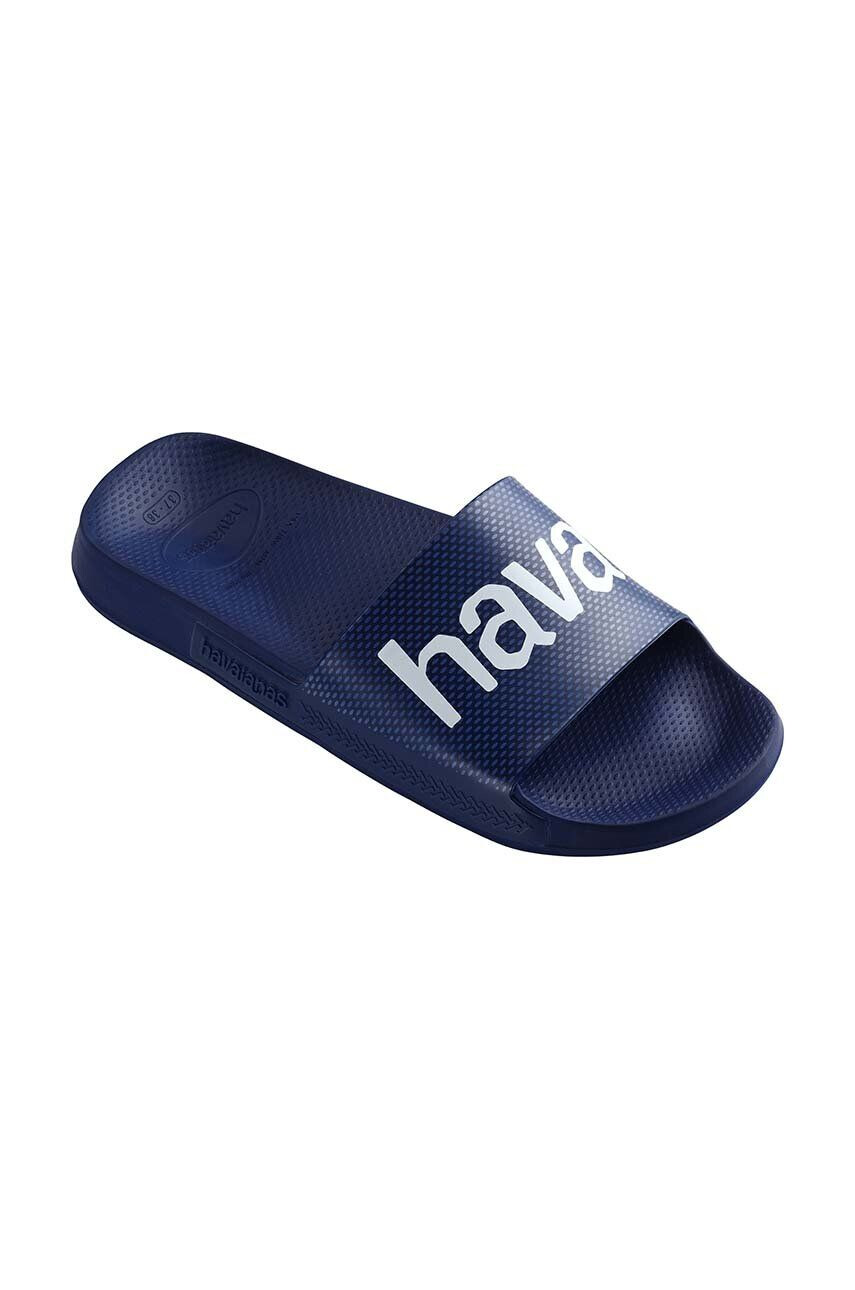 Havaianas Natikači SLIDE CLASSIC LOGOMANIA mornarsko modra barva 4148124.0555 - Pepit.si