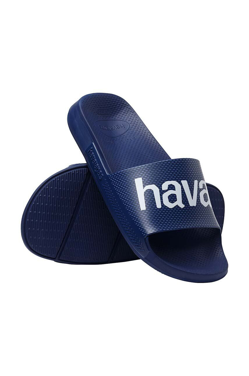 Havaianas Natikači SLIDE CLASSIC LOGOMANIA mornarsko modra barva 4148124.0555 - Pepit.si