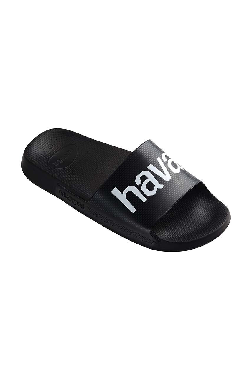 Havaianas Natikači SLIDE CLASSIC LOGOMANIA črna barva 4148124.0090 - Pepit.si