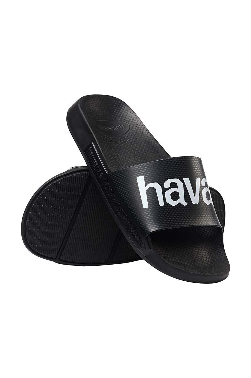 Havaianas Natikači SLIDE CLASSIC LOGOMANIA črna barva 4148124.0090 - Pepit.si