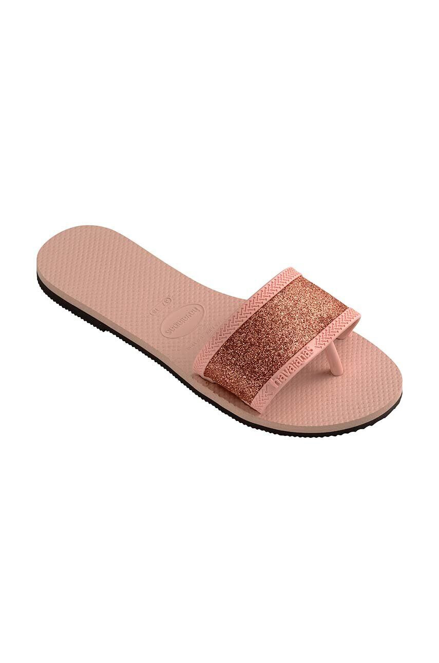 Havaianas Natikači YOU ANGRA GLITTER ženski roza barva 4148294.0076 - Pepit.si