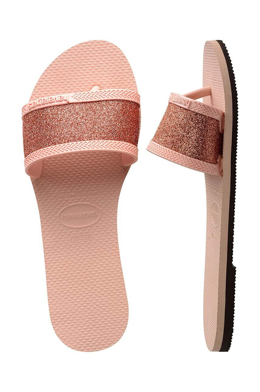 Havaianas Natikači YOU ANGRA GLITTER ženski roza barva 4148294.0076 - Pepit.si