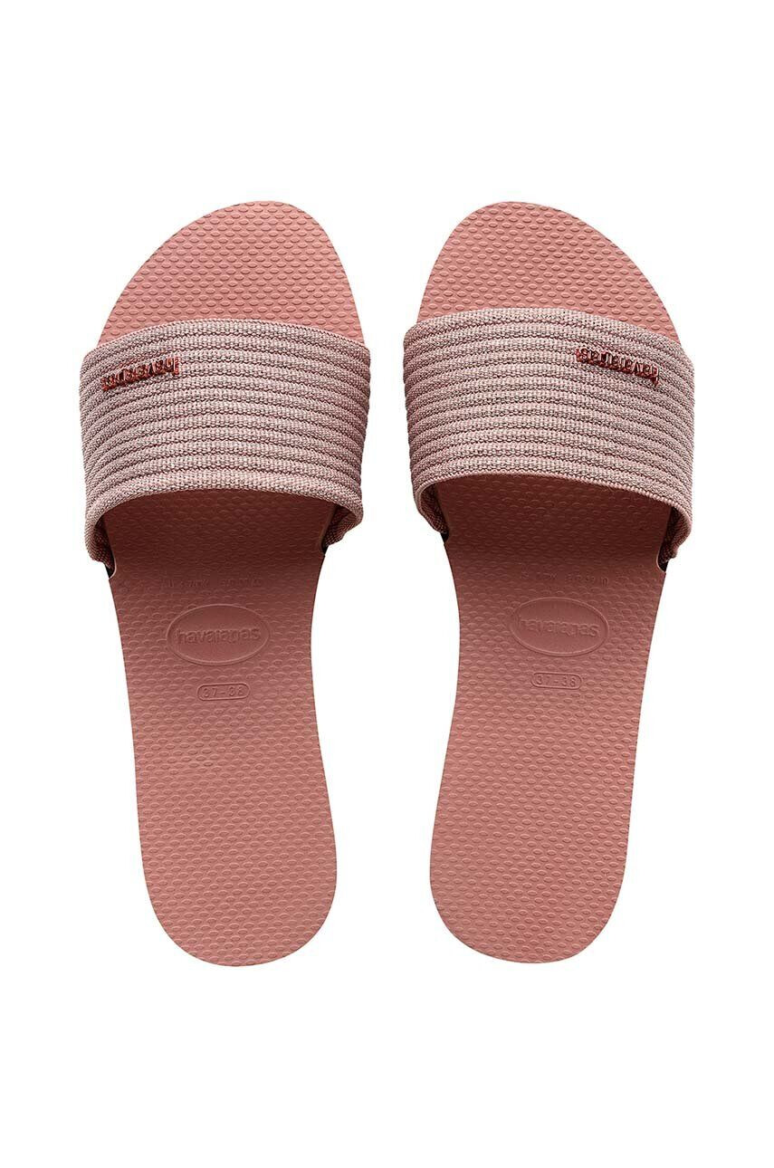 Havaianas Natikači YOU MALTA METALLIC ženski roza barva 4147312.3544 - Pepit.si