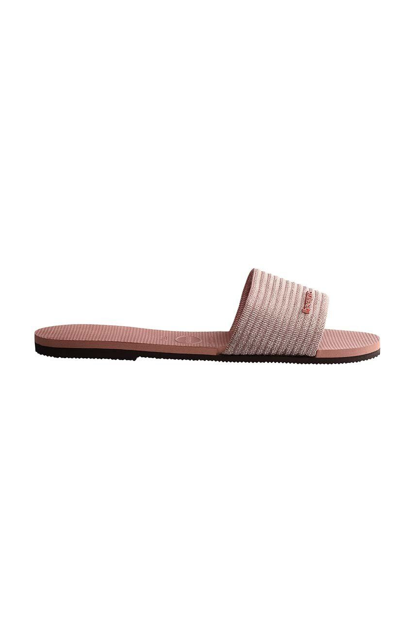 Havaianas Natikači YOU MALTA METALLIC ženski roza barva 4147312.3544 - Pepit.si