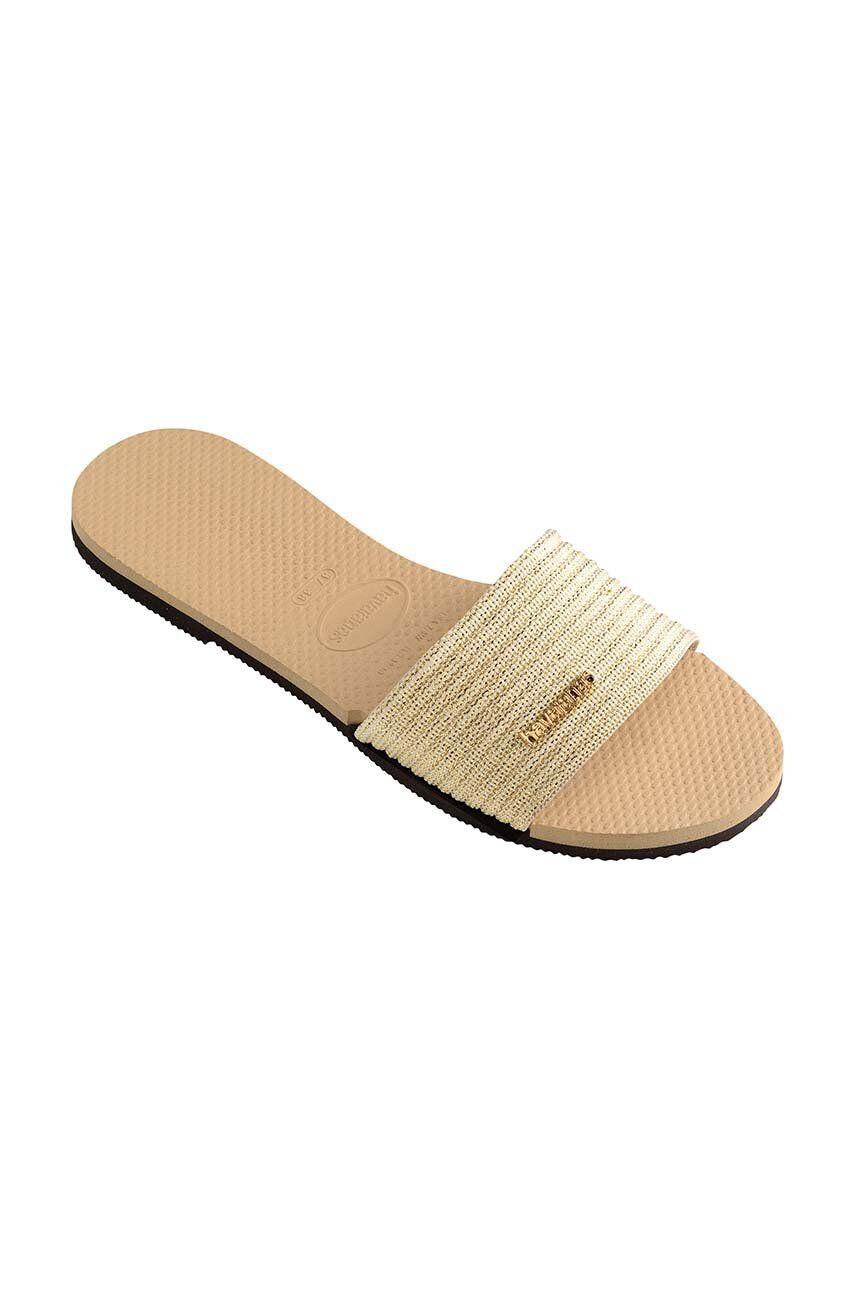 Havaianas Natikači YOU MALTA METALLIC ženski zlata barva 4147312.0570 - Pepit.si