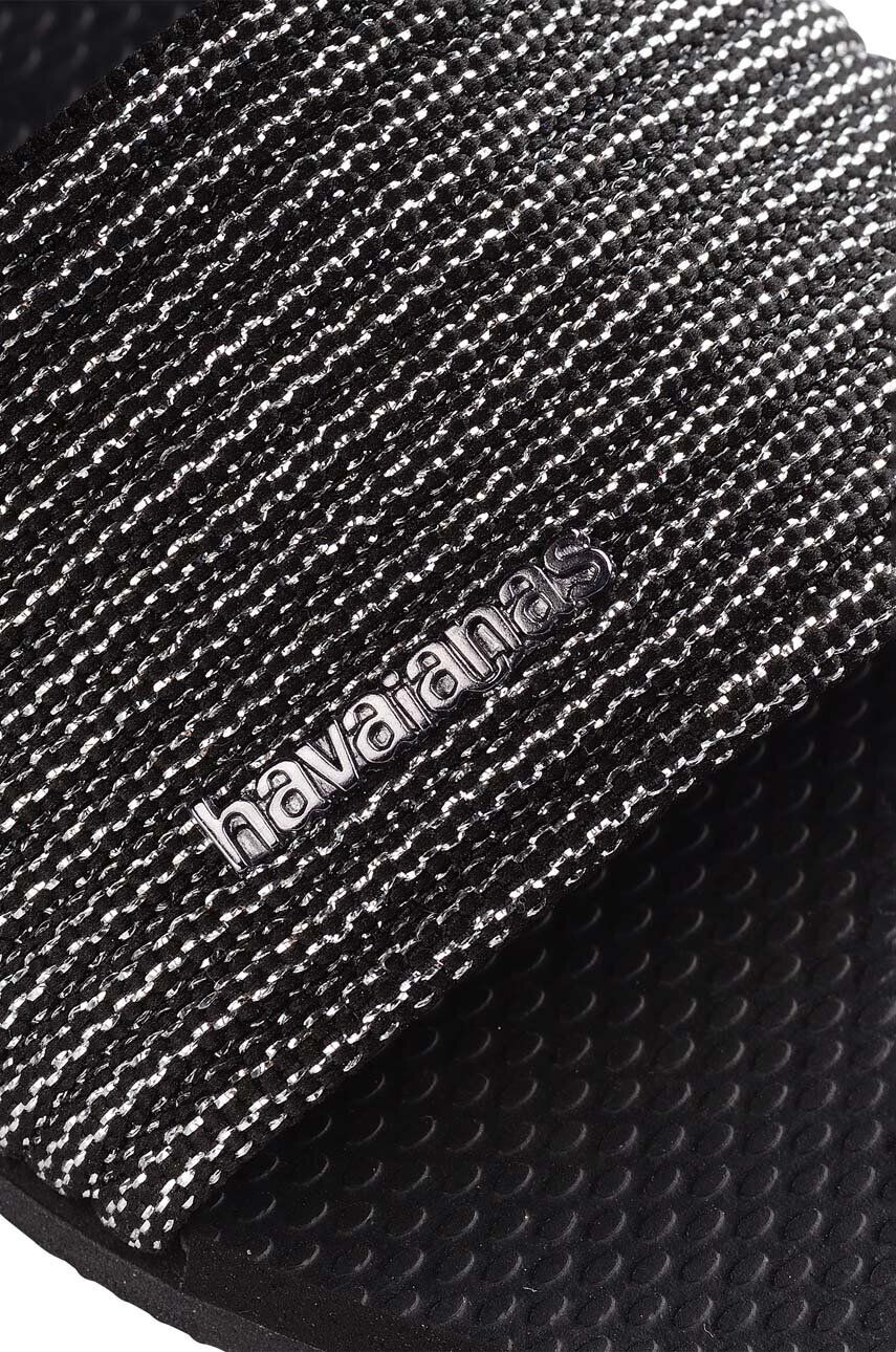 Havaianas Natikači YOU MALTA METALLIC ženski črna barva 4147312.0090 - Pepit.si