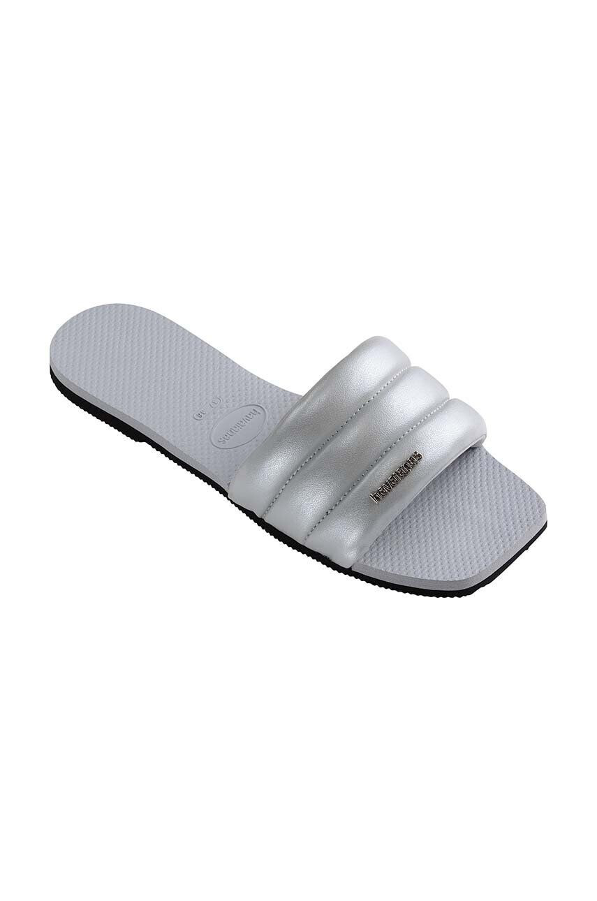 Havaianas Natikači YOU MILAN METALLIC ženski srebrna barva 4148336 - Pepit.si