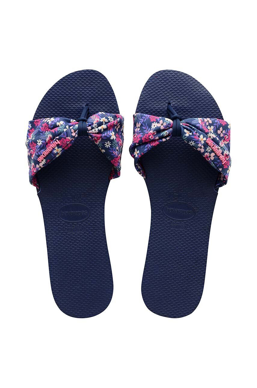 Havaianas Natikači YOU ST TROPEZ ženski mornarsko modra barva 4148246.0555 - Pepit.si