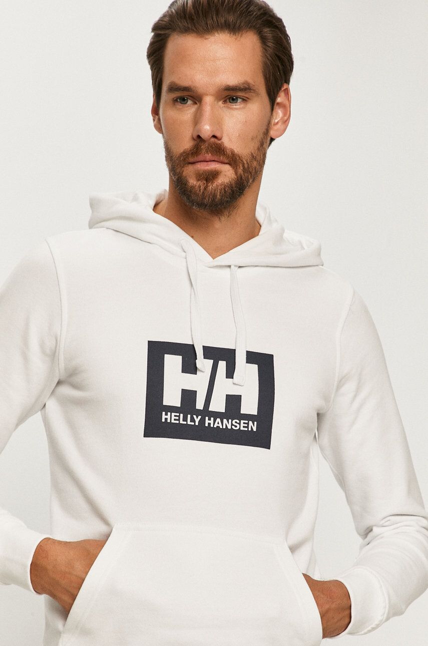 Helly Hansen Bombažna mikica bela barva - Pepit.si