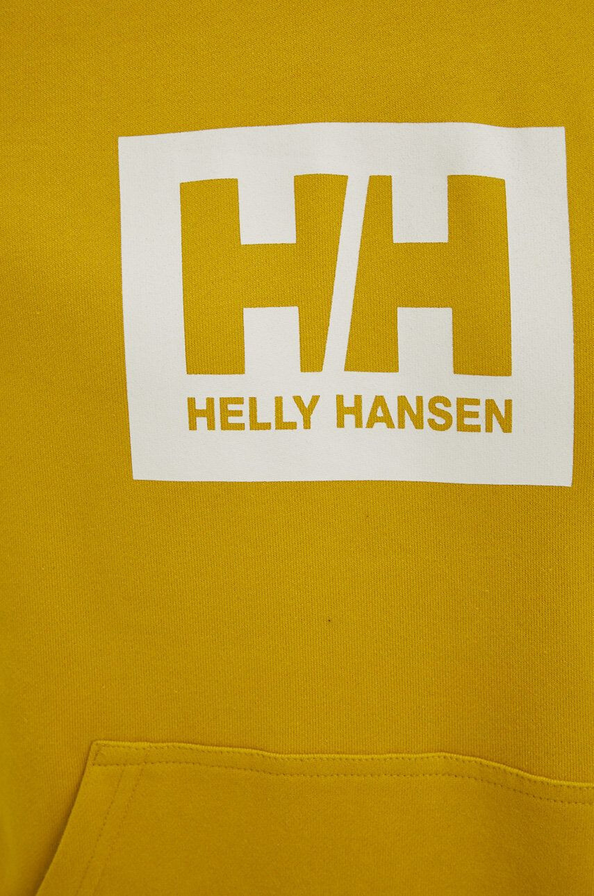 Helly Hansen Bombažna mikica rumena barva - Pepit.si