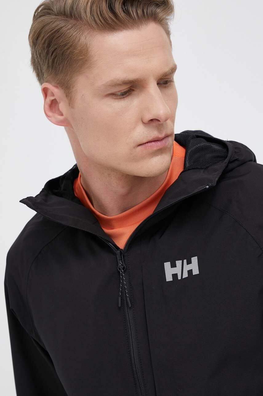 Helly Hansen Vodoodporna jakna Fast Helly Tech moška črna barva - Pepit.si