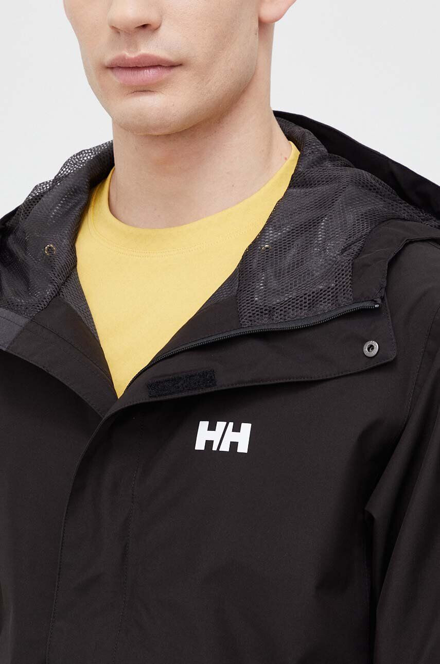 Helly Hansen Vodoodporna jakna Portland moška črna barva - Pepit.si