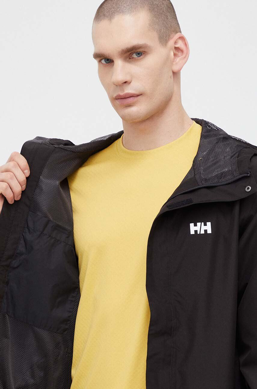 Helly Hansen Vodoodporna jakna Portland moška črna barva - Pepit.si