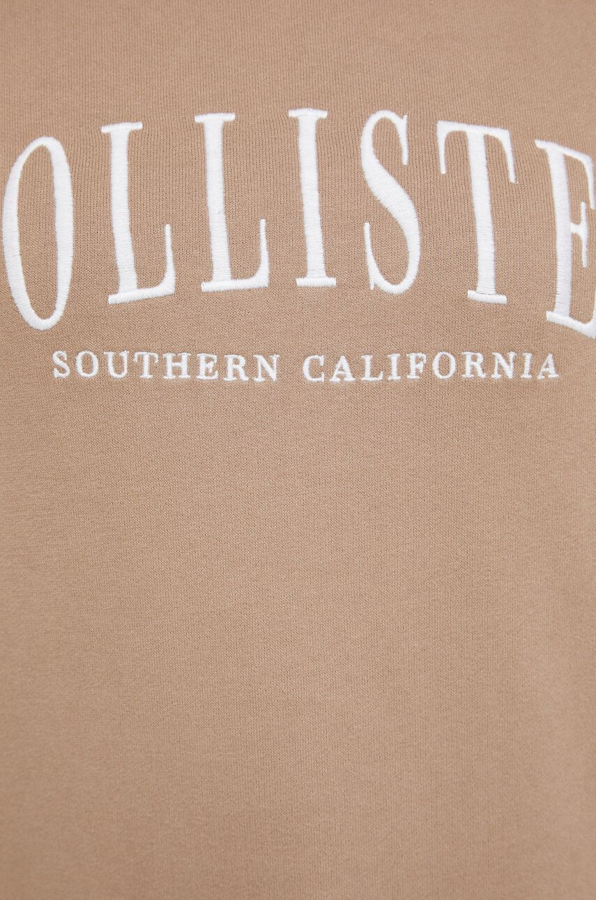 Hollister Co. Bluza ženska bež barva - Pepit.si