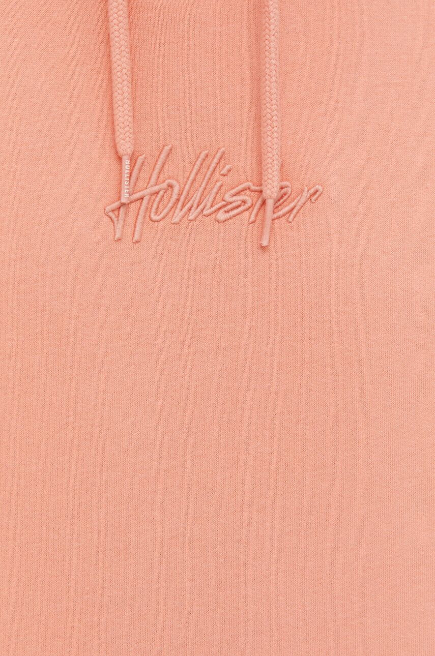 Hollister Co. Bluza moška oranžna barva s kapuco - Pepit.si