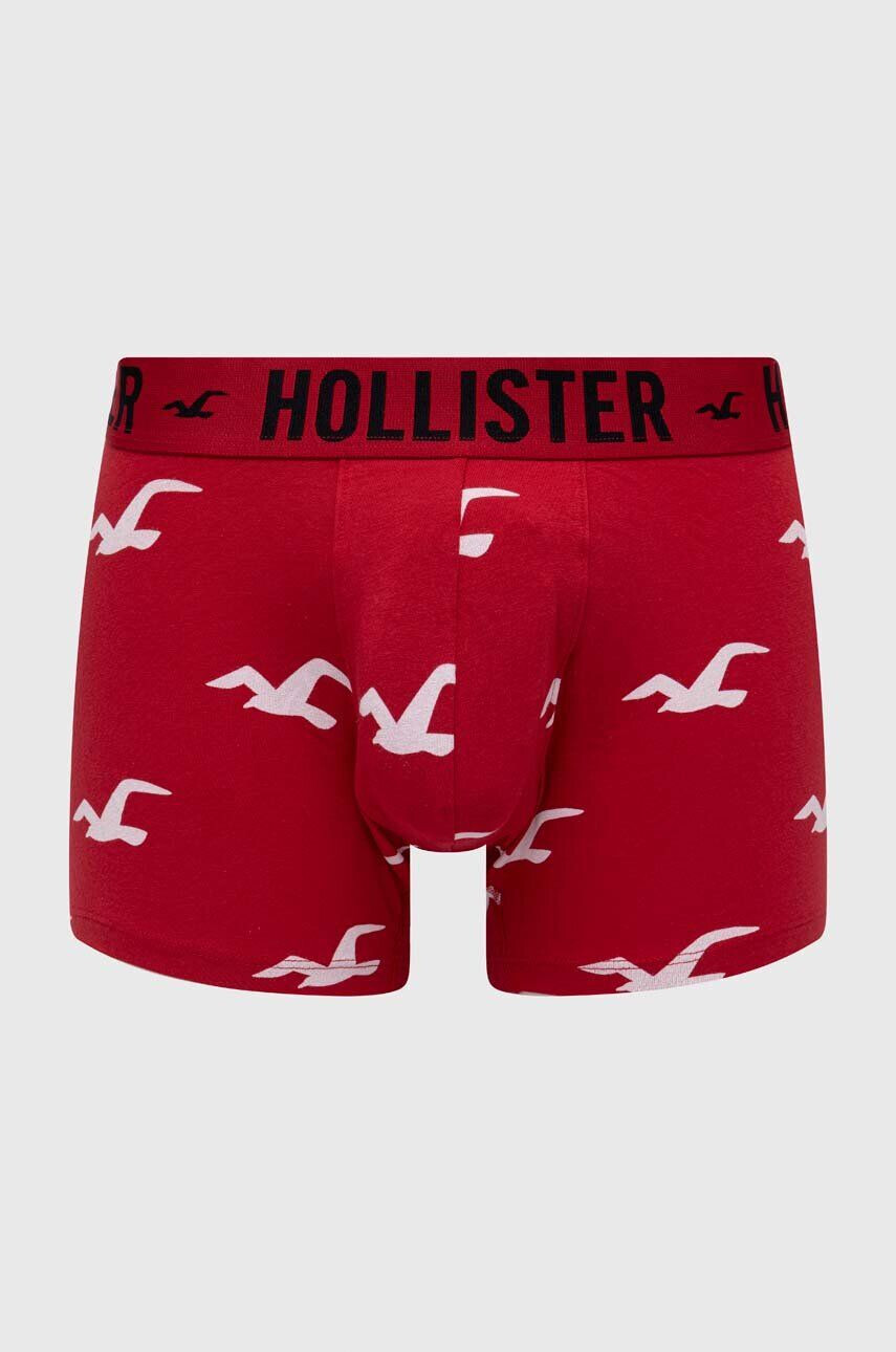 Hollister Co. Boksarice 3-pack moški rdeča barva - Pepit.si