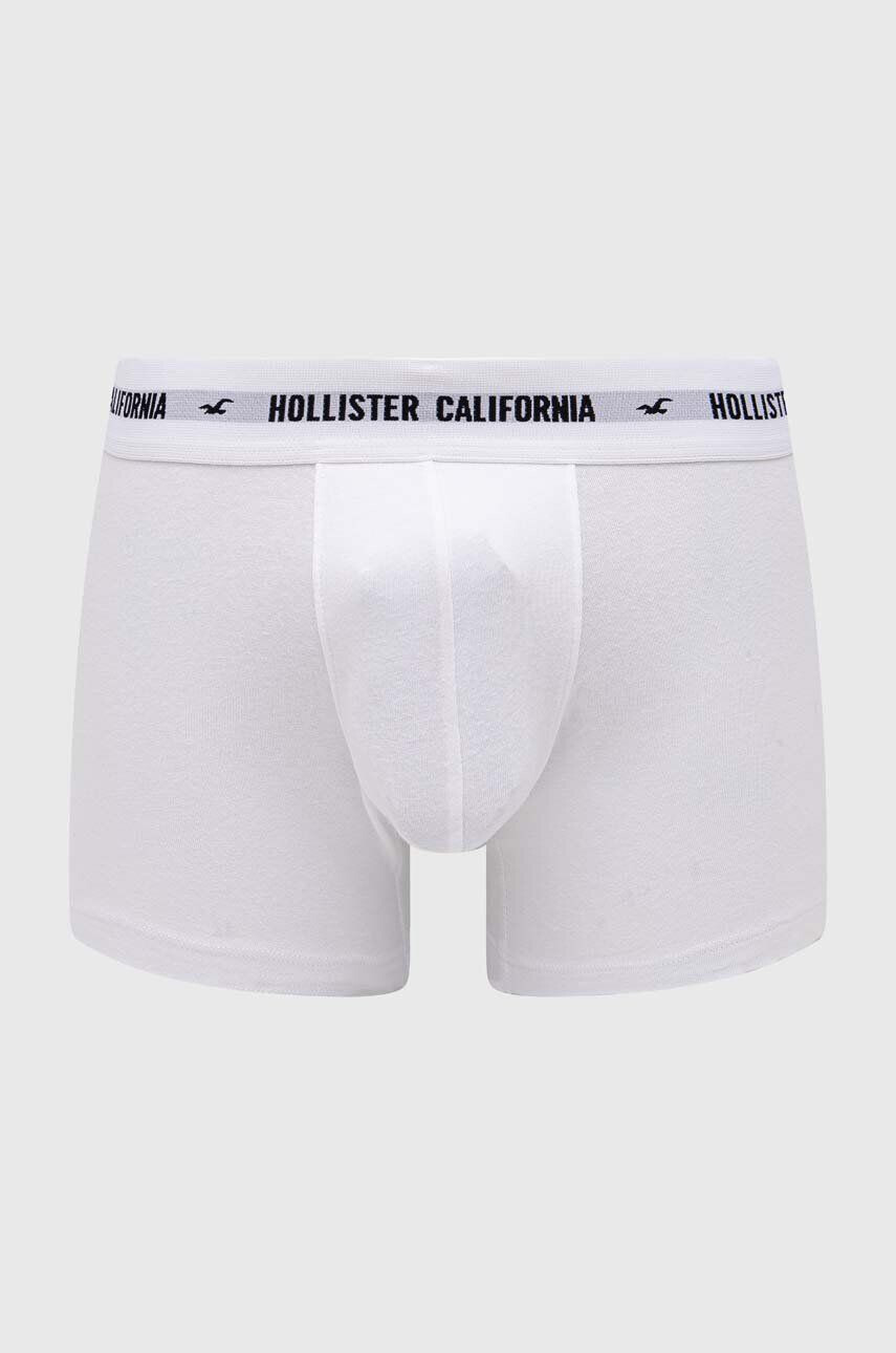 Hollister Co. Boksarice 5-pack moški bela barva - Pepit.si