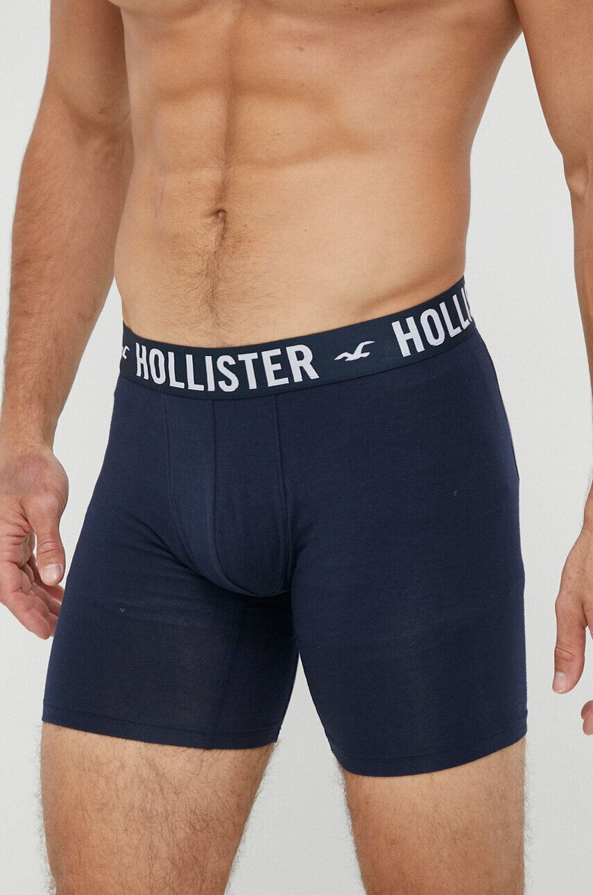 Hollister Co. Boksarice 5-pack moški mornarsko modra barva - Pepit.si