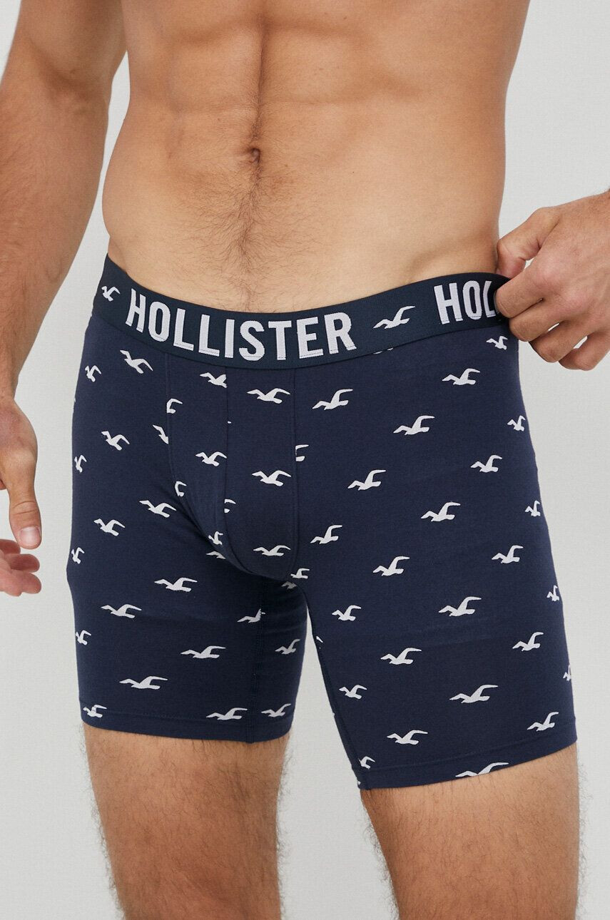 Hollister Co. Boksarice 5-pack moški mornarsko modra barva - Pepit.si