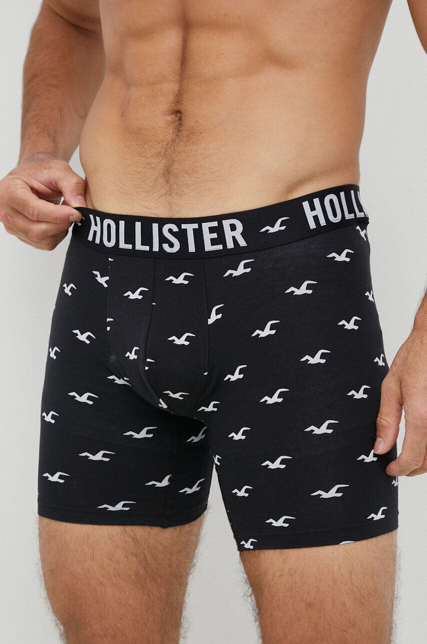 Hollister Co. Boksarice 5-pack moški mornarsko modra barva - Pepit.si