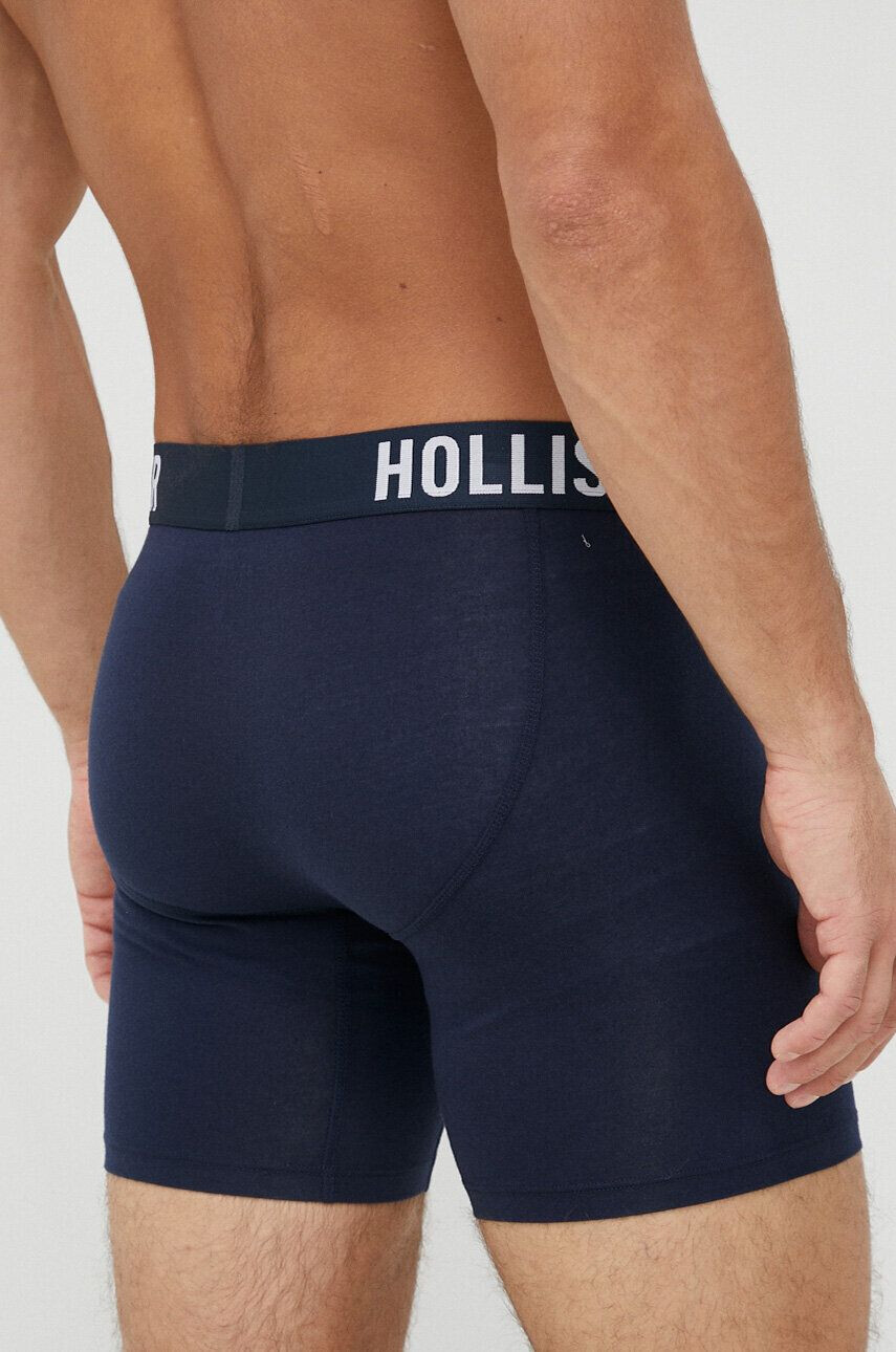 Hollister Co. Boksarice 5-pack moški mornarsko modra barva - Pepit.si