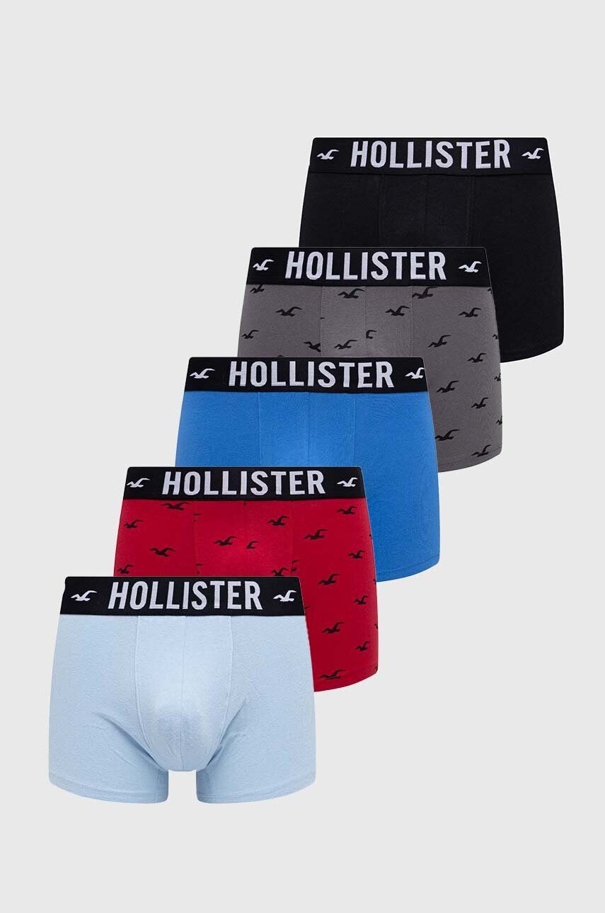 Hollister Co. Boksarice 5-pack moški rdeča barva - Pepit.si