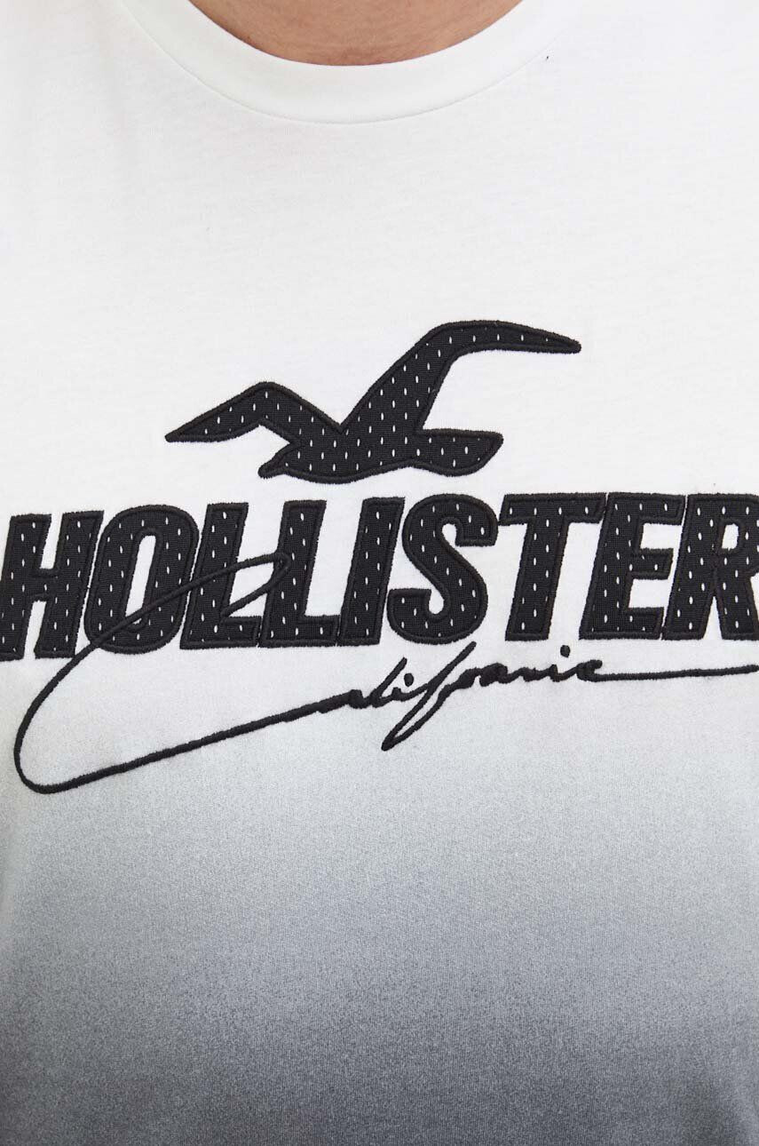 Hollister Co. Bombažna kratka majica črna barva - Pepit.si