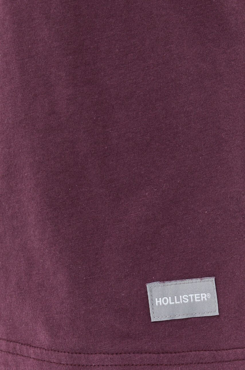 Hollister Co. Bombažna kratka majica vijolična barva - Pepit.si