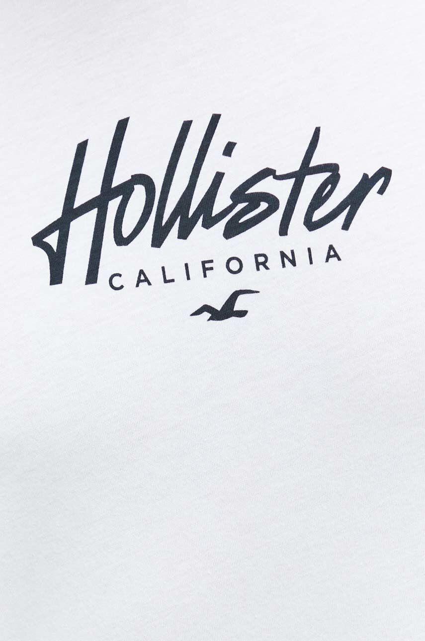 Hollister Co. Bombažna kratka majica roza barva - Pepit.si